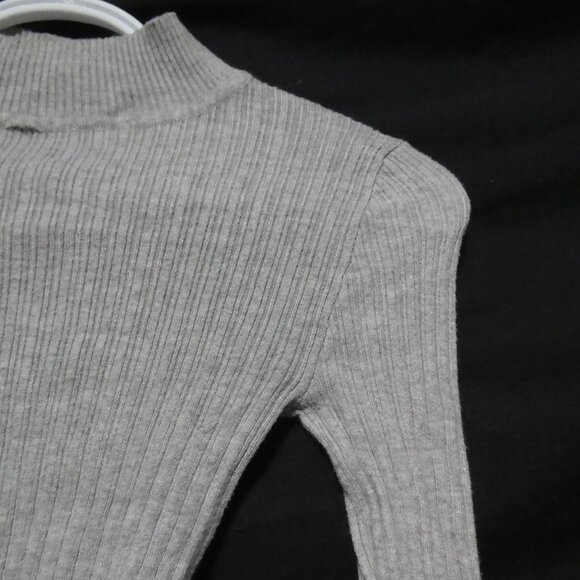 PRIMARK | size 4 | Grey Mock Neck Long Sleeve Knit Sweater - Picture 5 of 15